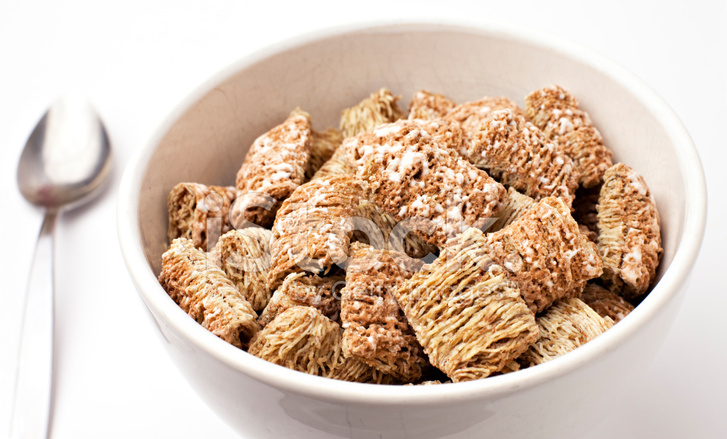 Bowl of Wheat Cereal With Spoon Stock Photos - FreeImages.com